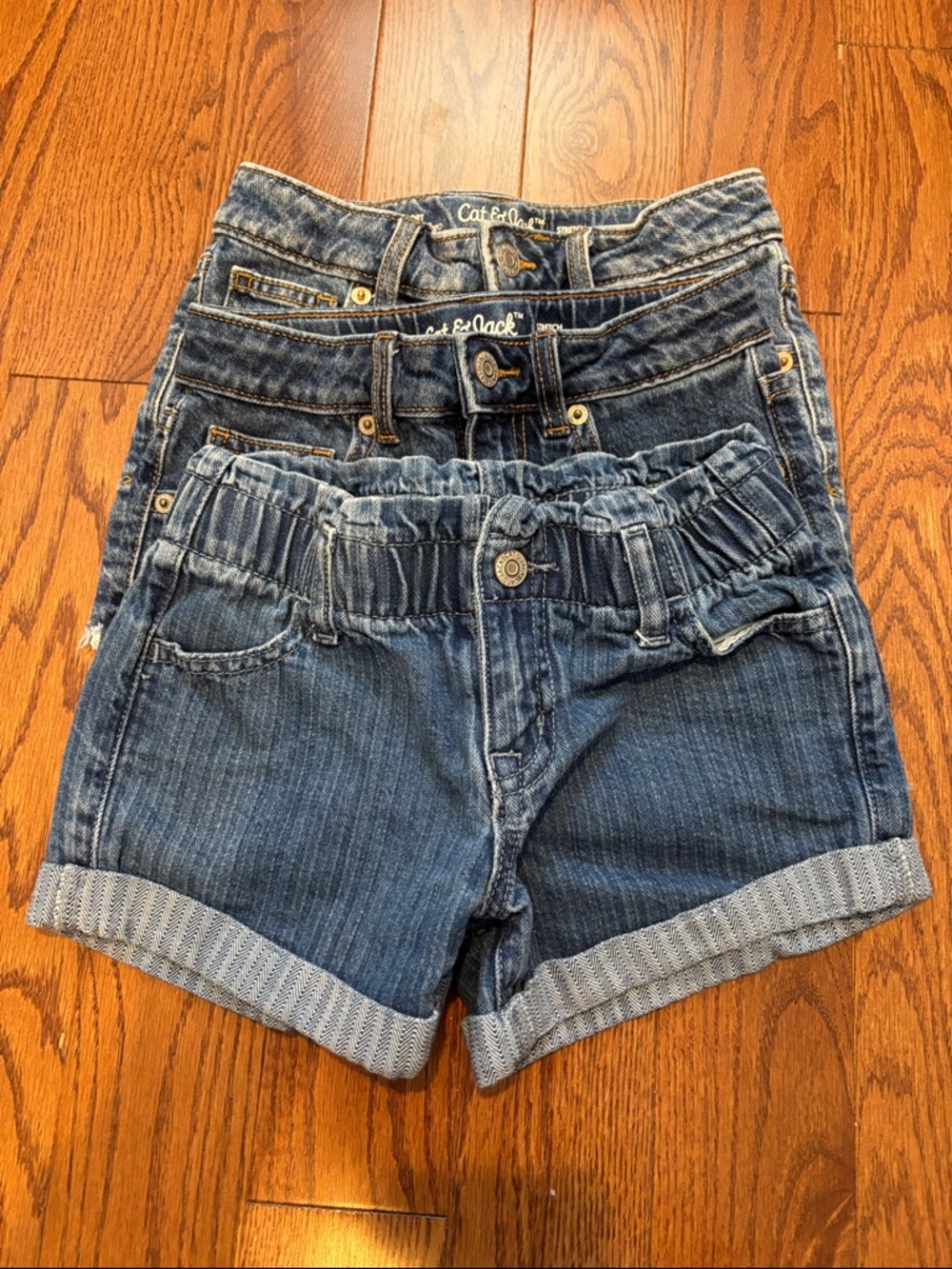 Cat & Jack Blue Denim Shorts Set - 3 Pack